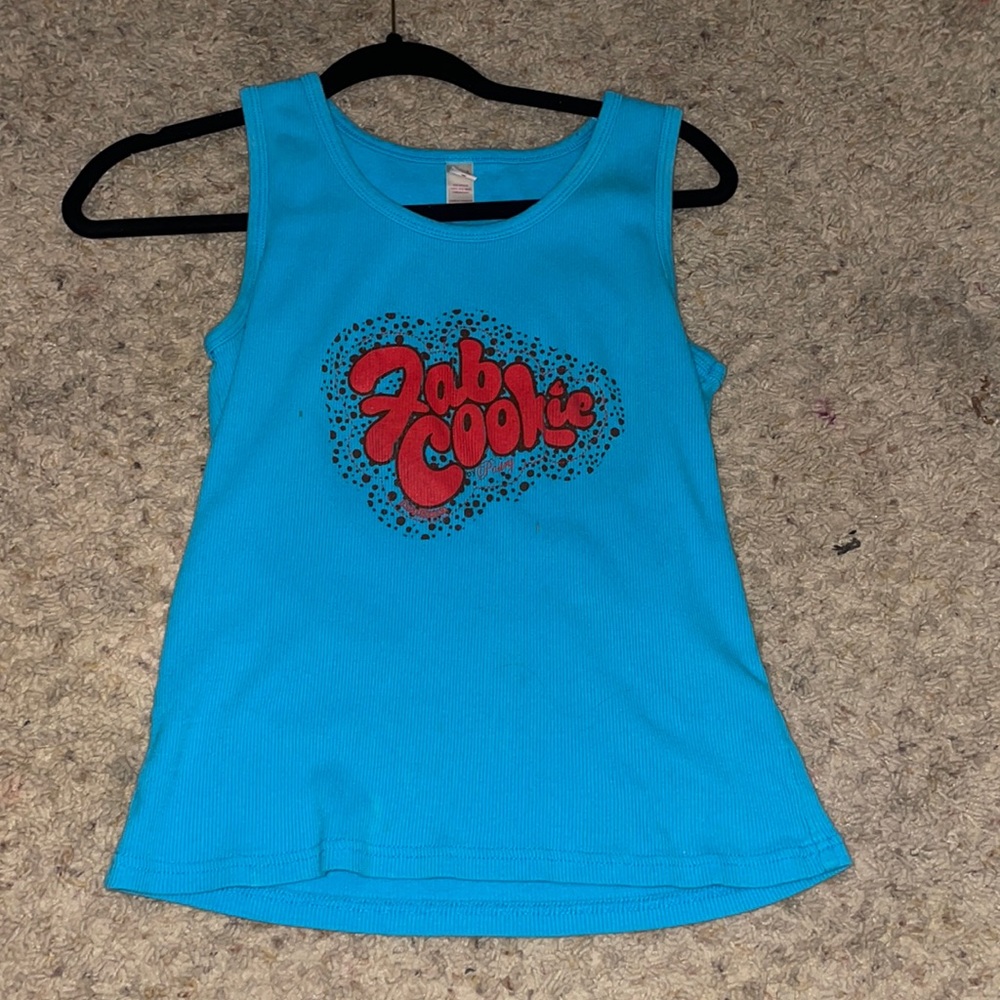 Blue stretchy tank top